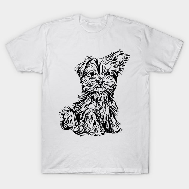 Cute Dog Drawing T-Shirt by valsymot